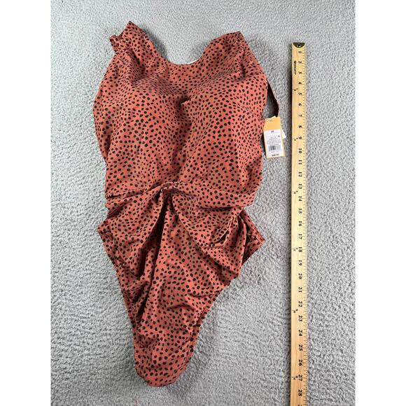 Kona Sol Swimsuit Womens Size 22 Brown Polka Dots Adjust Straps One Piece NWT - Picture 5 of 11
